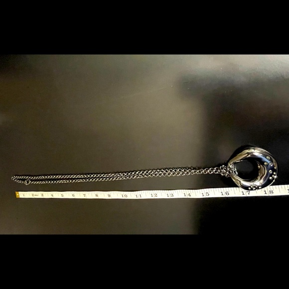 J.Crew Pendant and Chain. Rhinestones in the pendant. - Picture 4 of 5